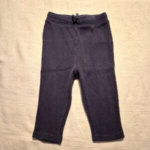 Tea Collection boys size 18-24 blue waffle pull on pants guc for fade